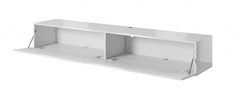 Cama meble TV stolek na zeď Slide 200 - bílá/bílý lesk
