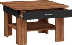 Meblocross Konferenční stolek Omega - švestka / černý vysoký lesk