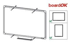 boardOK Lakovaná tabule na fixy s hnědým rámem 180 x 120 cm