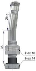 SCHRADER Bezdušový ventil Alcoa 70 MS-07N2 – pro nákladní ALU disky