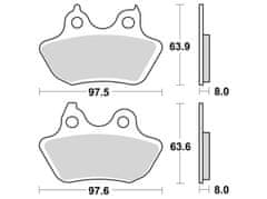 Braking brzdové destičky, BRAKING (sinterová směs CM88) 2 ks v balení 951CM88