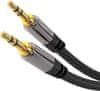 PremiumCord HQ stíněný prodlužovací kabel Jack 3,5 mm - Jack 3,5 mm M/M 5 m kjqmm5