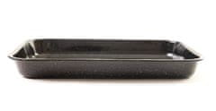 OLYMP Smaltovaný pečící plech 29 x 23 x 5 cm, černý granit