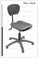 Ergolinia Průmyslová židle SYSTEM PRO BLACK 1B+2A+4A+5A