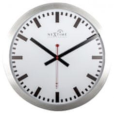 NEXTIME Designové nástěnné hodiny řízené signálem DCF 3999strc Nextime Station Stripe 35cm