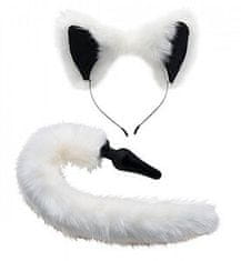 Tailz Petplay sada bílé liščí uši a ocas na kolíčku Tailz White Fox Set