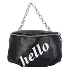 Turbo Bags Módní dámská ledvinka s nápisem Hello, černá