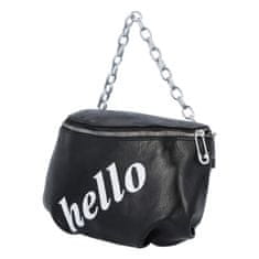 Turbo Bags Módní dámská ledvinka s nápisem Hello, černá