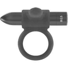 BLACK&SILVER Black and Silver CAMERON (Black Edition), vibrační kroužek na penis 3,5 cm
