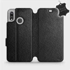 Mobiwear Luxusní flip pouzdro na mobil Huawei P20 Lite - Černé - kožené - L_BLS Black Leather