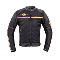 W-TEC Letní moto bunda 2Stripe (Velikost: 5XL, Barva: černo-béžovo-oranžová)