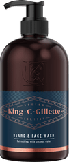 Gillette King C. pánská mycí emulze na obličej a vousy, 350 ml