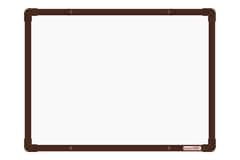 boardOK Keramická tabule na fixy s hnědým rámem 060 x 045 cm