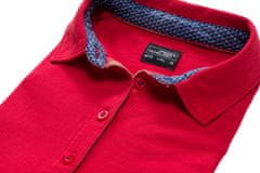 James & Nicholson Pánské polo tričko dlouhý rukáv s kontrastem & předepraný vzhled, Velikost 3XL, Barva Antracitová světlá