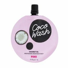Pink 50ml coco wash coconut oil cream body wash travel
