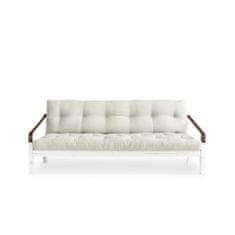 sofa POETRY + futon natural, bílá
