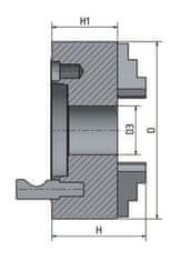 Optimum 3-čelisťové sklíčidlo s centrickým upínáním o 200 mm Camlock 5