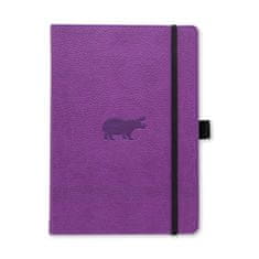 Dingbats* Zápisník A5+ Wildlife Purple Hippo, tečkovaný