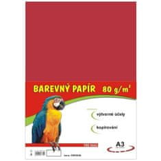 STEPA Barevný papír A3/100/80g - červený