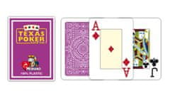 Texas Poker Size - 2 Jumbo Index - Profi plastové karty - hnědá