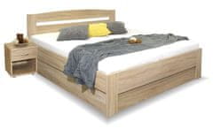 Manželská postel s úložným prostorem Maria, 180x200, dub sonoma + rošty zdarma