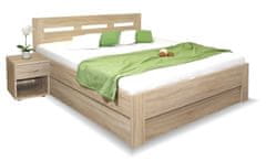 Manželská postel s úložným prostorem Pegas, 180x200, dub sonoma + rošty zdarma