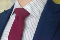 ORNATE Elegantní kravata Bordo Formal ze 100% přírodní bavlny 