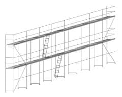 70 - Sada nového rámového lešení s ocelovými podlahami - 150 m2