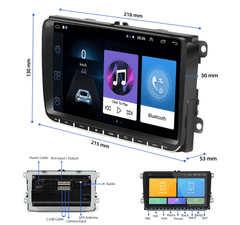 Essgoo 2DIN Android Autorádio do VW, SKODA, SEAT - PASSAT GOLF TIGUAN OCTAVIA, FABIA, YETI, ROOMSTER, CADDY, POLO, LEON, IBIZA AUTORÁDIO S GPS NAVIGACÍ, KAMERA, HANDSFREE