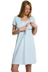 ITALIAN FASHION Bavlněná těhotenská noční košile Felicita modrá XL
