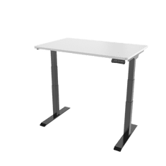 Delso Elektrický výškově nastavitelný stůl PROJUSTER 140x80cm, černá podnož, bílá deska
