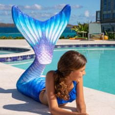 Fin Fun Kostým mořská panna BLUE LAGOON s ploutví, 10 (134-143)