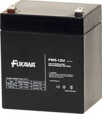 Fukawa olověná baterie FW 5-12 U do UPS APC/ AEG/ EATON/ Powerware/ 12V/ 5Ah/ životnost 5 let/ Faston F2-6,3mm