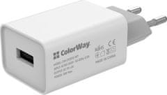 FORTRON COLORWAY 1x USB/ síťová nabíječka/ 10W/ 100V-240V/ Bílá