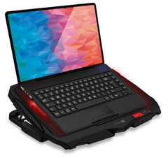 Connect FrostWind chladicí podložka pod notebook s červeným podsvícením CCP-2200-RD, černá