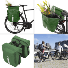 Dutch Mountains Taška na kolo Bicycle Bag Double Green