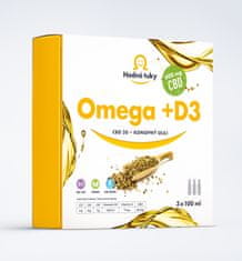 Hodné tuky Prémiový Omega +D3 konopný olej, 600 mg CBD, 3x100ml