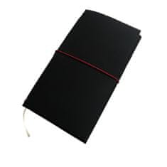 Kožený zápisník PALIN s červenou gumičkou