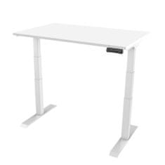 Delso Elektrický výškově nastavitelný stůl PROJUSTER 160x80cm, bílá podnož, bílá