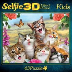 M.I.C.  Puzzle Kočičí selfie 3D 63 dílků