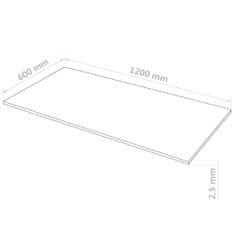 shumee Desky z MDF 10 ks obdélníkové 120 x 60 cm x 2,5 mm