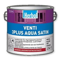 Herbol Venti 3 Plus AQUA Satin 0,75 l - bílý, polomatný, vodou ředitelný email na okna