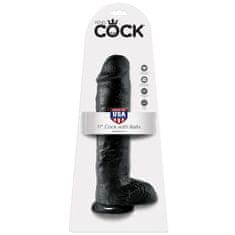 King Cock 11" dildo, černé, 28 cm