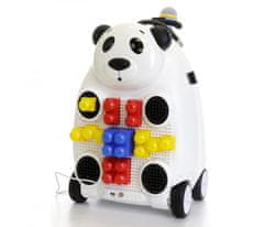 Dětský kufr na dálkové ovládání s mikrofonem (Panda-bíla)