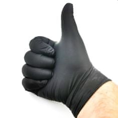 D5000 Nitrilové rukavice černé nepudrované vel. XL