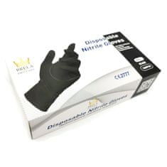 D5000 Nitrilové rukavice černé nepudrované vel. L