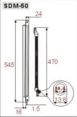 SOCA Dveřní kabelová průchodka SDM-50 zadlabací
