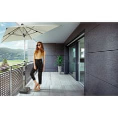 Knirps Automatic 230 x 150 cm - prémiový balkónový slunečník s klikou : Desén látky - Bílá
