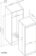 Kluge CHLADNIČKA VESTAVNA KC2294J + 4 roky záruka po registraci