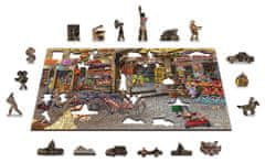 Wooden city Dřevěné puzzle V hračkářství 2v1, 400 dílků EKO